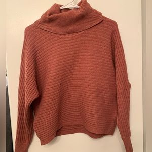 Cowl neck crop sweater